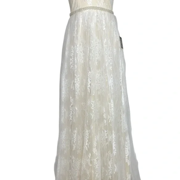 LULUS Sweet Love Floral Lace Beaded Maxi Dress, Ivory, Small - Picture 6 of 15